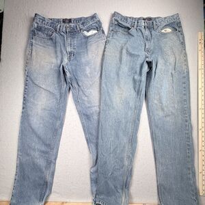 Men's Work Jeans Lot of 2 Architect 33/34 34/34 Utility Carpenter Factory